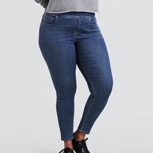 Levis Medium Wash Plus Size Pull On Skinny Jeans Sz 32